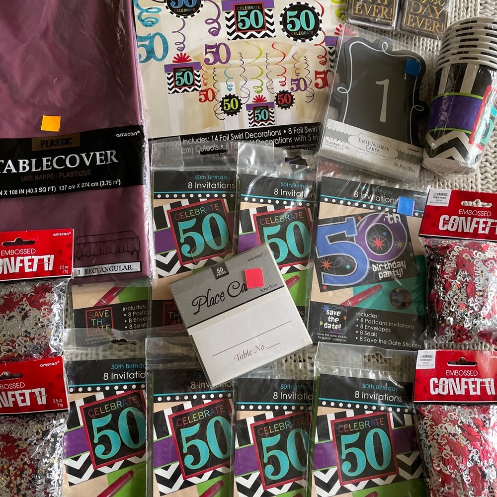 50th birthday party supplies A 22